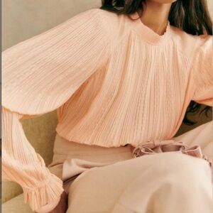 Sezane Sibie Pleated Blouse